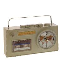 749414 Часы настольные декоративные Магнитофон   L29 5 W8 5 H17 см  (1хАА не прилаг.)