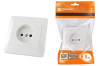 Розетка 2П 10А 250В белая "Ильмень" TDM