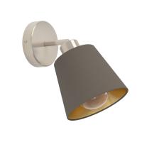 31533 Бра MASERLO, 1X12(Е27), металл, кремово-золотой/текстиль, капучино