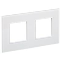 SKANDY Рамка 2-местная SK-F22W стекло арктический белый IEK