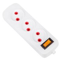 Колодка 3 гнезда б/з с выключателем Эконом PROconnect