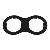 214627 Рамка DOMINO Double ROUND МR16 ЧЕРНЫЙ