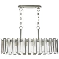 712164 Люстра AGAVE 6х40W E27 СЕРЕБРО С ПАТИНОЙ/ПРОЗРАЧНЫЙ