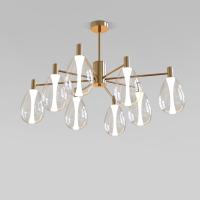 Потолочный светильник со стеклянными плафонами 60175/8 латунь