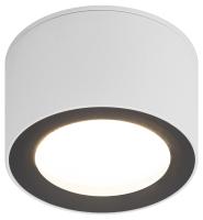 Светильник настенно-потолочный спот ЭРА OL28 WH/BK GX53, черно-белый, IP44