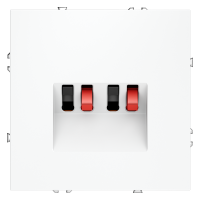 Розетка акустическая встраиваемая VOLTUM S70 4-местная, (белый матовый)