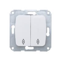 DEA Выключатель (переключатель) 2кл прох. с/у 10А мех. белый KRANZ