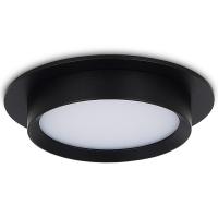 Светильник встраиваемый, GX53, D110xH45мм, IP20, черный, без лампы