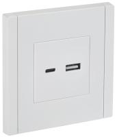 FORTE&PIANO Розетка USB A+C 3,1А FP250 белый IEK