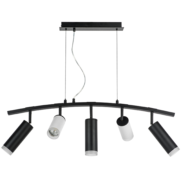 LR7353628730 Люстра RULLO 5х50W GU10 ЧЕРНЫЙ/БЕЛЫЙ (571735+214436-2+214487-3+202430-5)