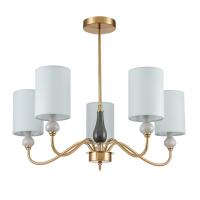 6590/5 CLASSI LN25 57 латунь/мятный зеленый, металл, керамика/текстиль Люстра подвесная E14 5*40W 220V ANRI