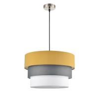 8038/3 MODERNI LN25 133 никель/желтый/серый/белый, металл/текстиль Подвесной светильник Е27 3*60W 220V ILAIDA