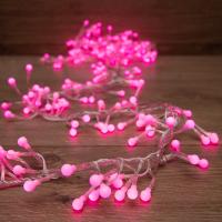 Гирлянда Мишура LED 6 м прозрачный ПВХ, 576 диодов, цвет розовый