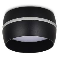 Светильник накладной, GX53, D90xH50мм, IP20, черный, без лампы