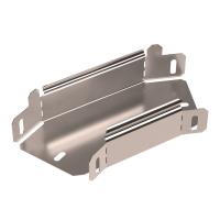 Угол горизонтальный 45 градусов Стандарт INOX (AISI 409) 100х50 Промрукав