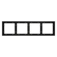 Рамка пластиковая VOLTUM S70 на 4 поста, (черный матовый)
