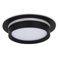 Светильник встраиваемый, GX53, D110xH50мм, IP20, черный, без лампы