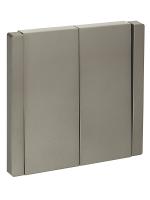 FORTE&PIANO Выключатель 2-клавишный 10А FP505 сталь IEK