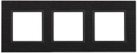 14-5303-05 ЭРА Рамка на 3 поста, дерево, Эра Elegance, чёрн.дерево+антр (5/25/900)