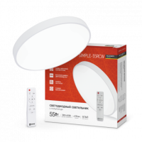 Светильник сд SCANDY SIMPLE-55RCW 55Вт 230В 3000-6500K 4400Лм 330x50мм с пультом ДУ белый IN HOME
