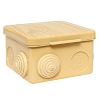Коробка распаячная  КМР-030-031 с крышкой (80х80х50) 7 мембранных вводов светлое дерево IP54 EKF PRO