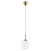 813022 Подвес GLOBO 1х40W E14 gold/white