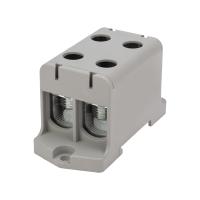 Клемма вводная силовая КВС 16-95мм² 2-рядная серая распределительная REXANT