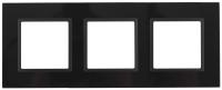 14-5103-05 ЭРА Рамка на 3 поста, стекло, Эра Elegance, чёрный+антр (5/25/900)