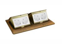 Выдвижной блок на 4+4 модуля, античная латунь