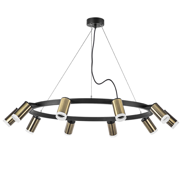 LR0203100 Люстра RULLO 10х50W GU10 ЧЕРНЫЙ/БРОНЗА (571020+214431-10+202430-10)