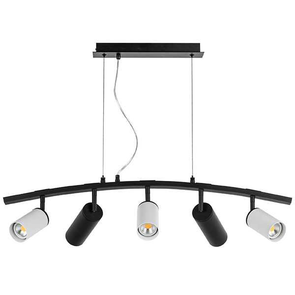 LR735363872 Люстра RULLO 5х50W GU10 ЧЕРНЫЙ/БЕЛЫЙ (571735+214436-3+214487-2)