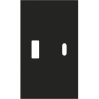 Usb+type c наклодкой 2-ух модульная (ЧЁРНЫЙ МАТОВЫЙ) MEITON AG12C