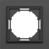 Рамка 1-я, Wave матовый карбон, серия A07