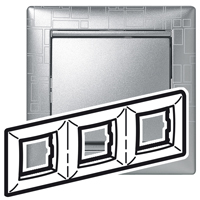 Legrand Valena Алюминий модерн Рамка 3-ая гориз