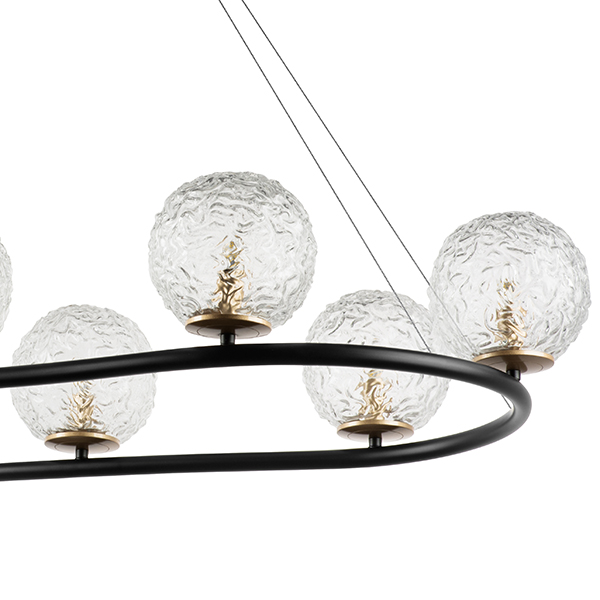 815287 Люстра BARI 8х10W(led) G9 ЧЕРНЫЙ МАТОВЫЙ/ЗОЛОТО