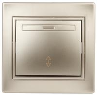 1-103-04 Intro Переключатель, 10А-250В, IP20, СУ, Plano, шампань (10/200/3200)