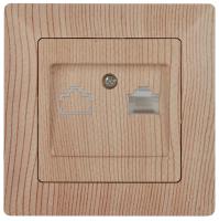 Розетка Intro Solo 4-303-11 информационная RJ45, СУ, сосна