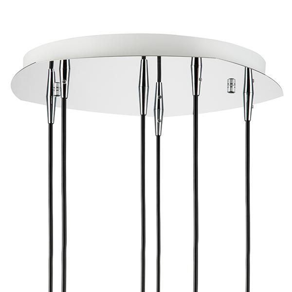 803063 Подвес PENTOLA 6х25W G9 ХРОМ/ЯНТАРЬ