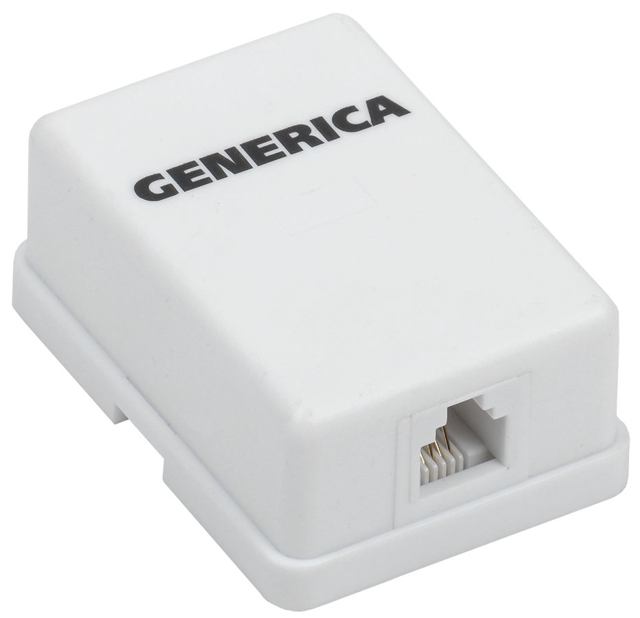Розетка информационная настенная RJ12 кат.3 UTP 1 порт GENERICA