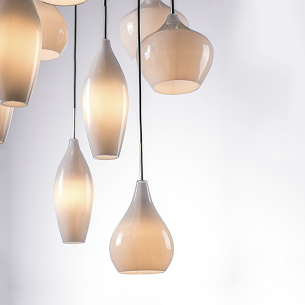 803120 Подвес PENTOLA 12x40W E14 ХРОМ/БЕЛЫЙ