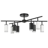 LR7283643740 Люстра RULLO 8х50W GU10 ЧЕРНЫЙ/БЕЛЫЙ (571728+214437-4+214436-4+202430-8)