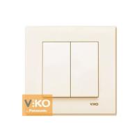 90960102 Выключатель 2-кл  крем VIKO KARRE