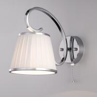 Настенный светильник с тканевым абажуром 60088/1 хром