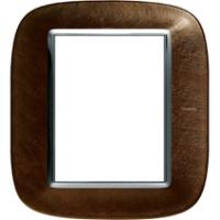 BT Axolute Кожа Кофе Рамка 3+3 мод эллипс