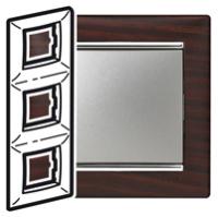 Legrand Valena Темное дерево/Серебро Рамка 3-ая вертикал.