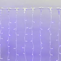 Гирлянда светодиодная Занавес 2х1,5м 360 LED СИНИЙ белый ПВХ IP65 постоянное свечение 230В соединяется NEON-NIGHT шнур в комплекте