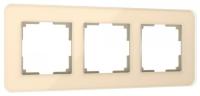 W0032443/ Рамка на 3 поста Elite (айвори  стекло)