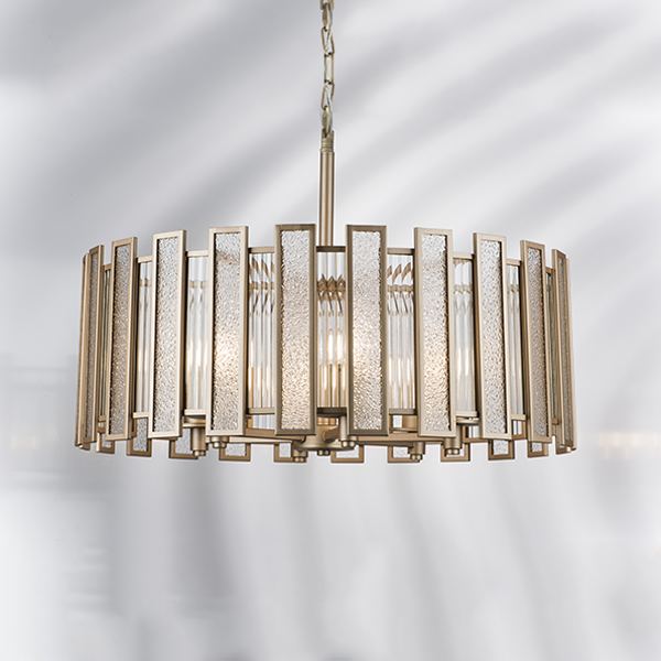 712062 Люстра AGAVE 6х40W E27 ШАМПАНЬ/ПРОЗРАЧНЫЙ