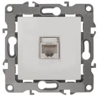 12-3107-01 ЭРА Розетка информационная RJ45, IP20, Эра12, белый (10/100/2800)