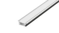 Встраиваемый алюминиевый анод. профиль в пол, 28х11х2000мм. В комплекте матовый экран, 4 торцевые заглушки, алюминий